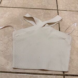 Babaton White Women's Crop Top